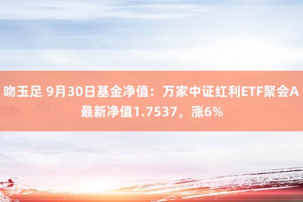 吻玉足 9月30日基金净值：万家中证红利ETF聚会A最新净值1.7537，涨6%