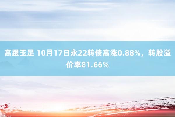 高跟玉足 10月17日永22转债高涨0.88%,转股溢价率81.66%