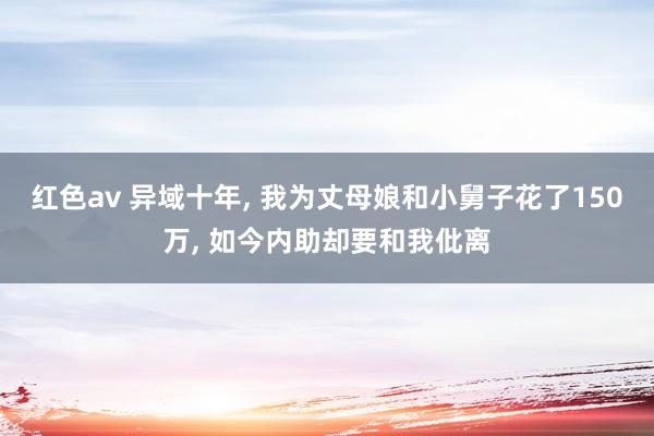 红色av 异域十年， 我为丈母娘和小舅子花了150万， 如今内助却要和我仳离