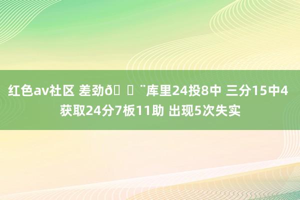 红色av社区 差劲😨库里24投8中 三分15中4 获取24分7板11助 出现5次失实