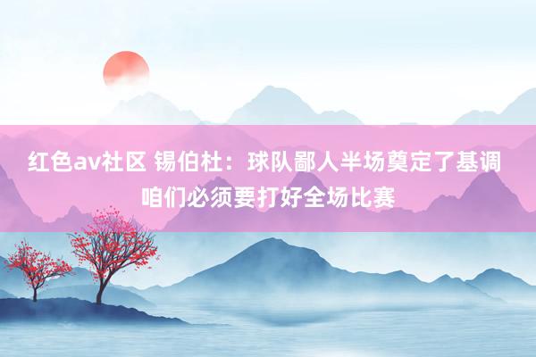 红色av社区 锡伯杜：球队鄙人半场奠定了基调 咱们必须要打好全场比赛