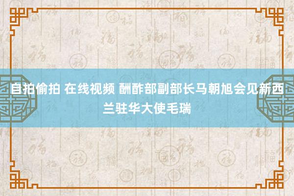 自拍偷拍 在线视频 酬酢部副部长马朝旭会见新西兰驻华大使毛瑞