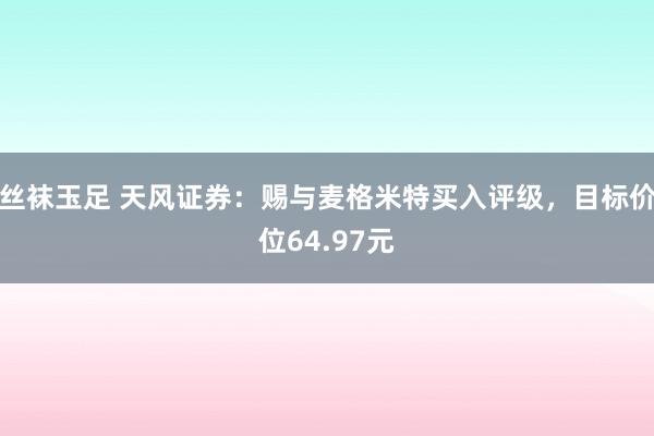 丝袜玉足 天风证券：赐与麦格米特买入评级，目标价位64.97元