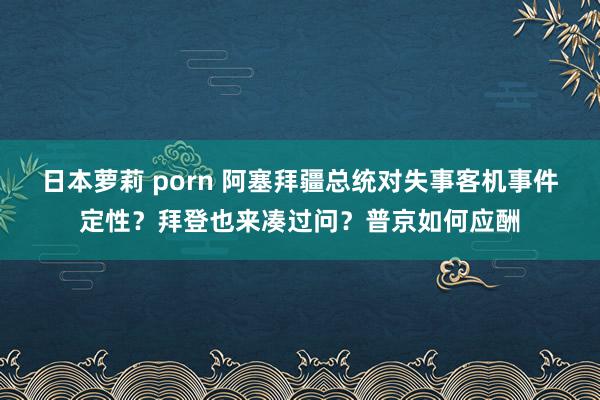 日本萝莉 porn 阿塞拜疆总统对失事客机事件定性？拜登也来凑过问？普京如何应酬