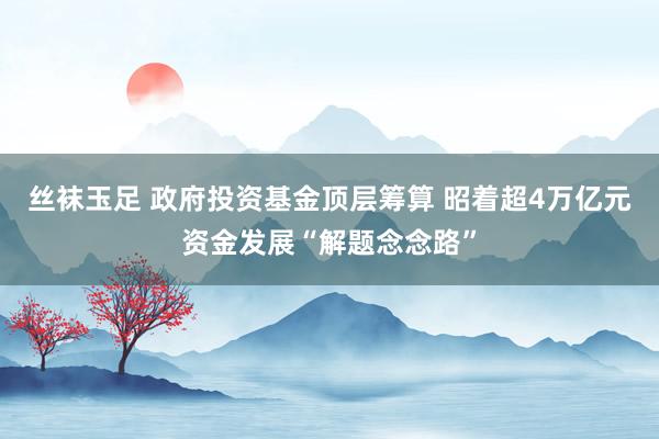 丝袜玉足 政府投资基金顶层筹算 昭着超4万亿元资金发展“解题念念路”