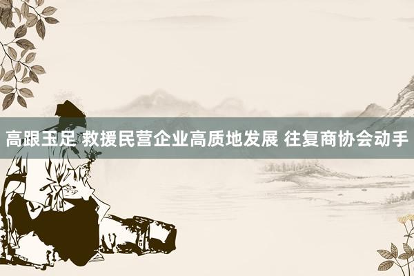 高跟玉足 救援民营企业高质地发展 往复商协会动手