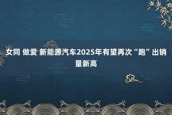 女同 做爱 新能源汽车2025年有望再次“跑”出销量新高