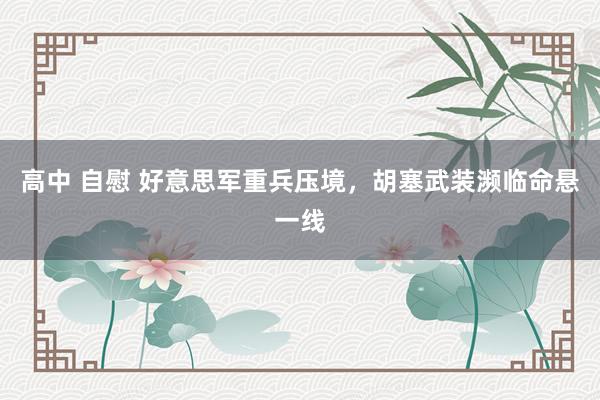 高中 自慰 好意思军重兵压境，胡塞武装濒临命悬一线