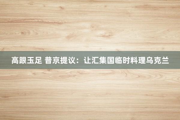 高跟玉足 普京提议：让汇集国临时料理乌克兰