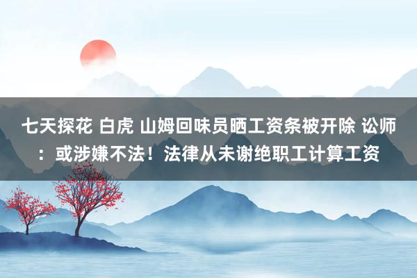 七天探花 白虎 山姆回味员晒工资条被开除 讼师：或涉嫌不法！法律从未谢绝职工计算工资