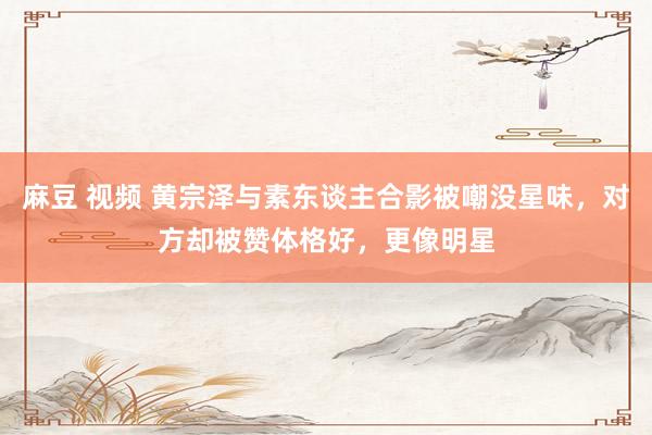 麻豆 视频 黄宗泽与素东谈主合影被嘲没星味，对方却被赞体格好，更像明星