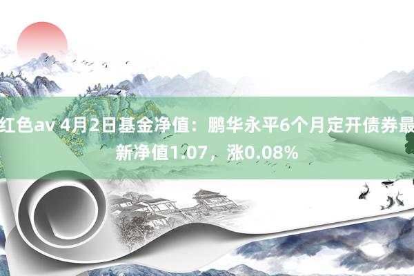 红色av 4月2日基金净值：鹏华永平6个月定开债券最新净值1.07，涨0.08%