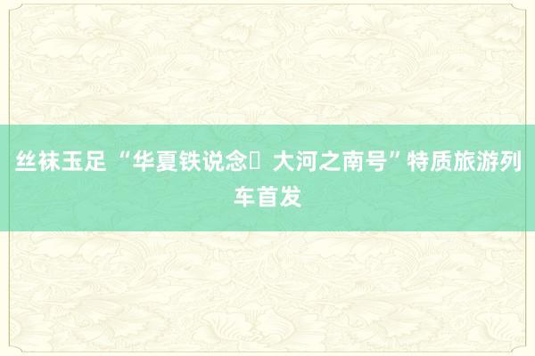 丝袜玉足 “华夏铁说念・大河之南号”特质旅游列车首发