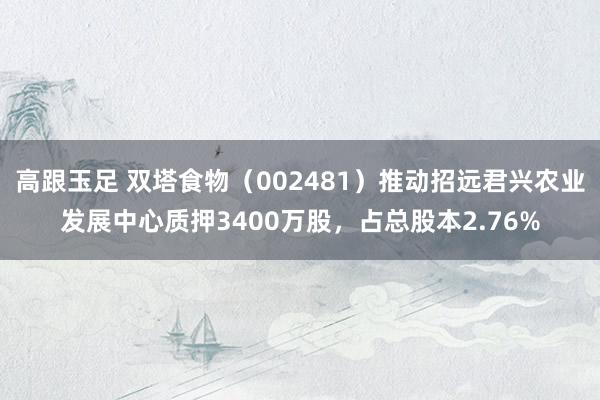 高跟玉足 双塔食物（002481）推动招远君兴农业发展中心质押3400万股，占总股本2.76%