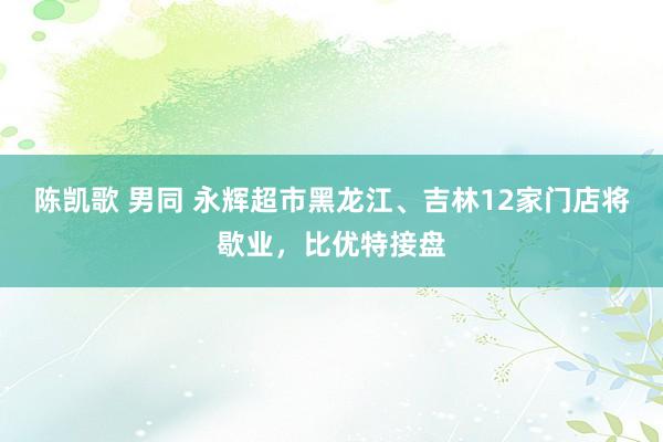 陈凯歌 男同 永辉超市黑龙江、吉林12家门店将歇业，比优特接盘