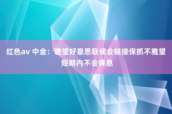红色av 中金：瞻望好意思联储会链接保抓不雅望 短期内不会降息