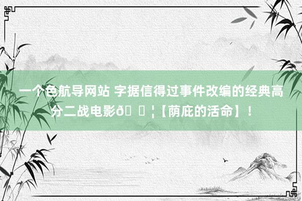 一个色航导网站 字据信得过事件改编的经典高分二战电影🎦【荫庇的活命】！